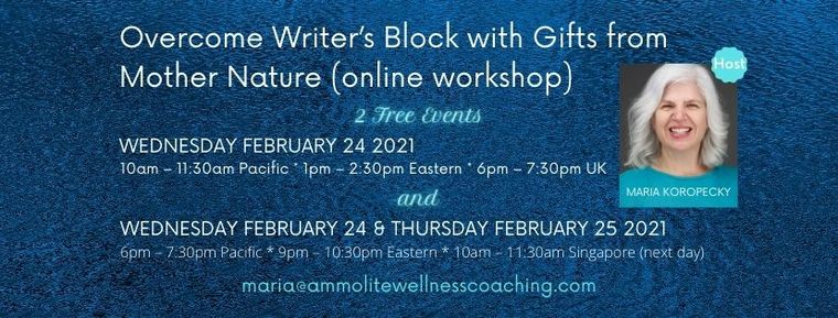 Overcome Writer's Block with Gifts from Mother Nature online workshop