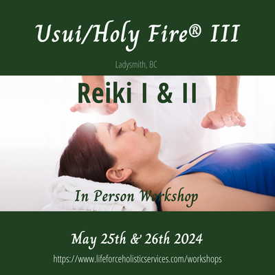 Usui/Holy Fire® III Reiki I & II In-Person Workshop May 25th & 26th